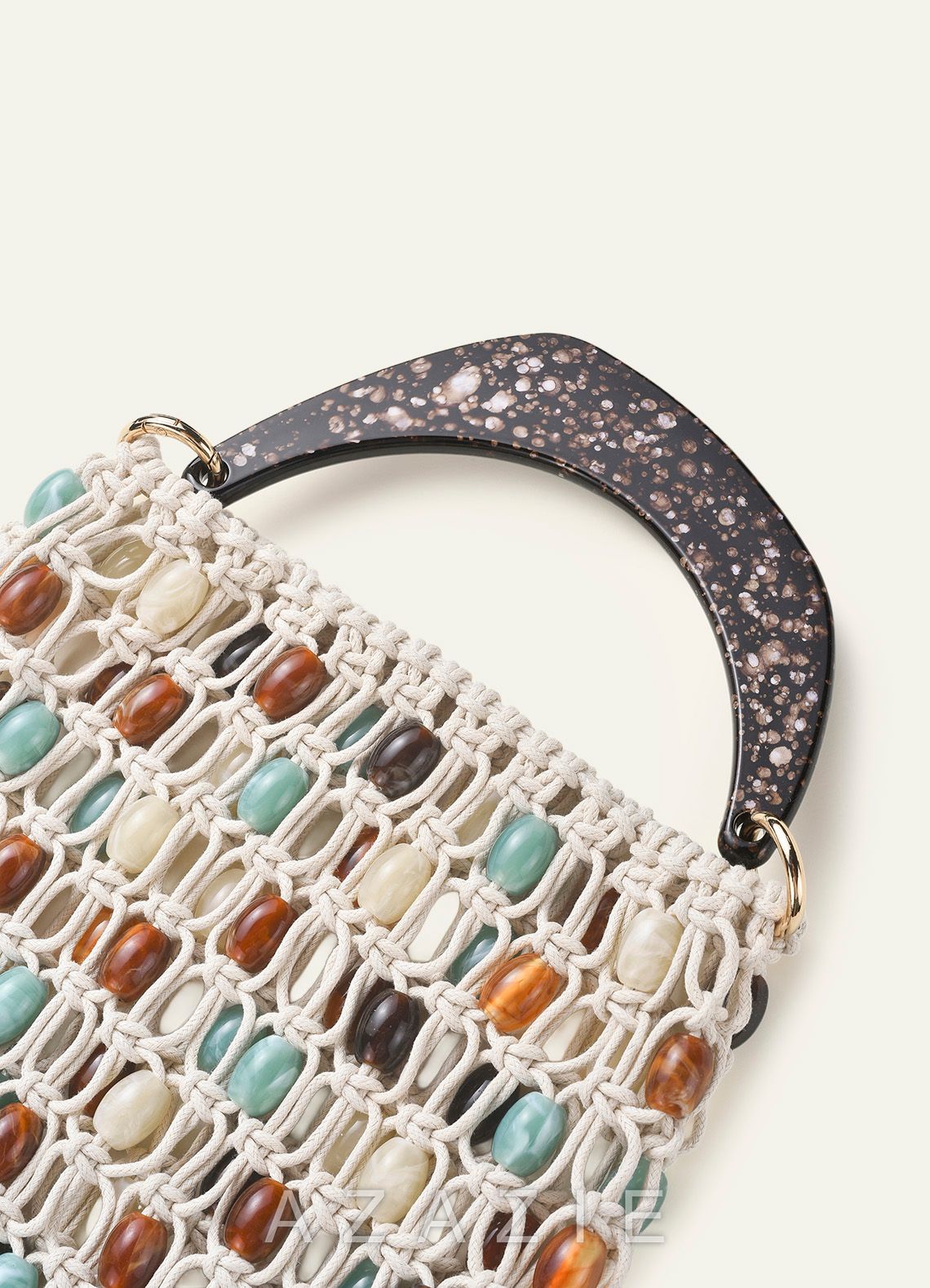 Handwoven Beaded Handbag Bag with Drawstring Pouch