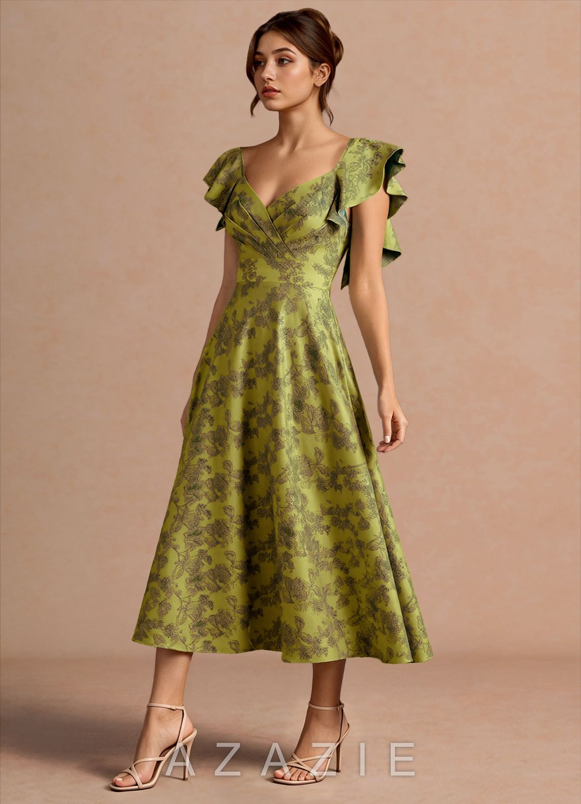 Leilani {color} Midi Dress  sp_moss_brown_#mb134752