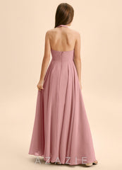 Azazie Kady Junior Dusty Rose A-Line Sweetheart Neckline Chiffon Dress dusty_rose