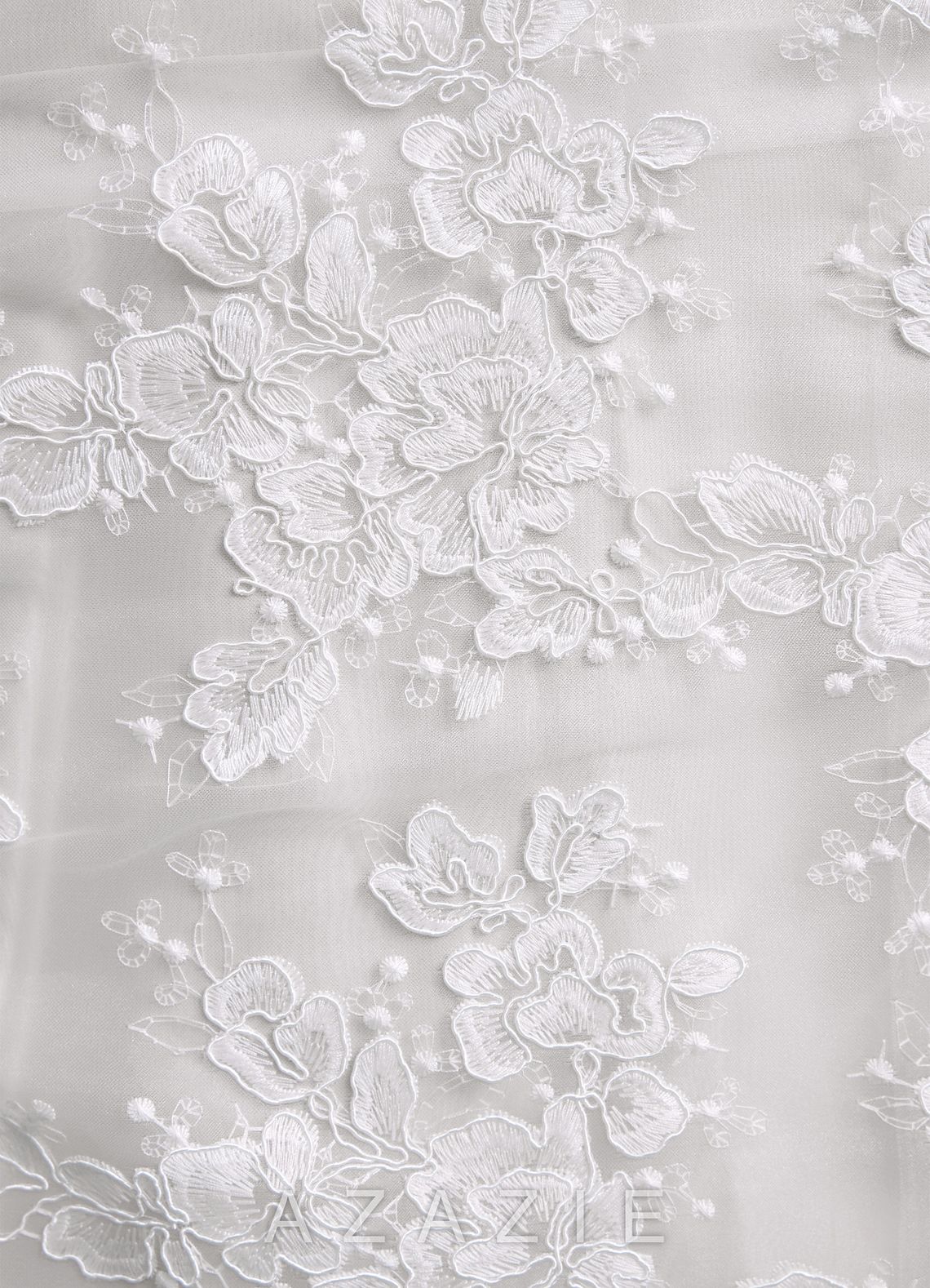 Azazie Brooklyn Diamond White Ball-Gown Strapless Lace Dress diamond_white