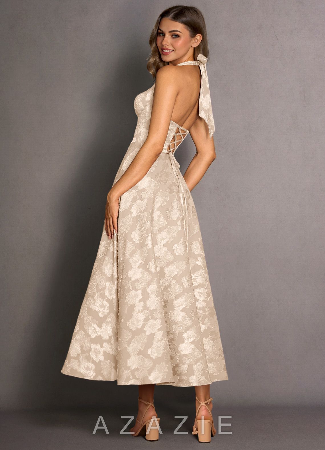 Isabeau {color} Midi Dress  sp_cream_#cr134305