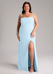 Azazie Leonis Sky Blue Sheath Strapless Chiffon Convertible Dress sky_blue