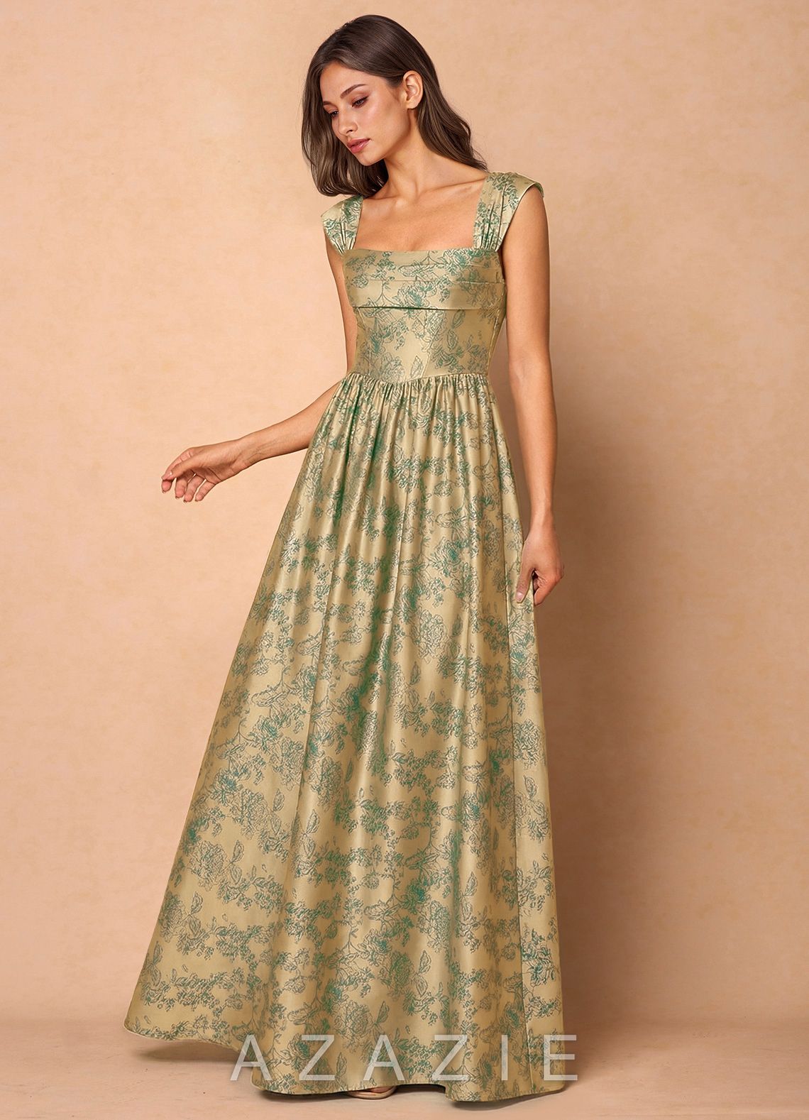 Runa {color} Maxi Dress  sp_green_brown_#gb134753