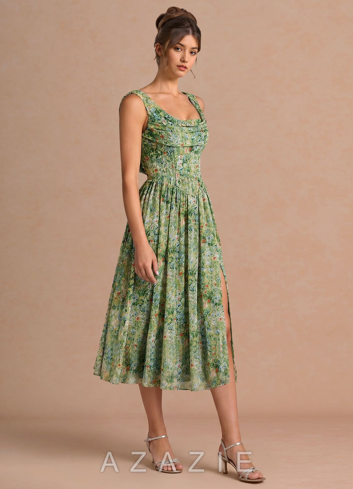 Jessamy {color} Midi Dress  sp_green_floral_#gf134901