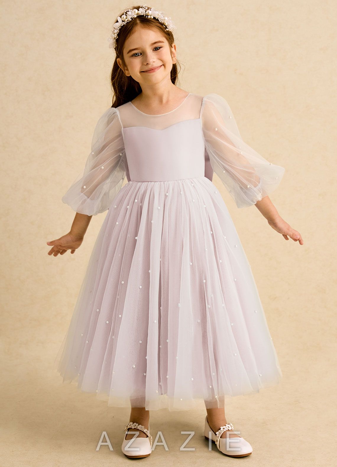 Azazie Trudy Blushing Pink Ball-Gown Sweetheart Neckline Tulle Dress blushing_pink