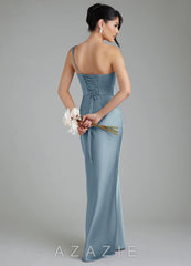 Azazie Sabrina Dusty Blue Mermaid Corset Stretch Satin Dress dusty_blue