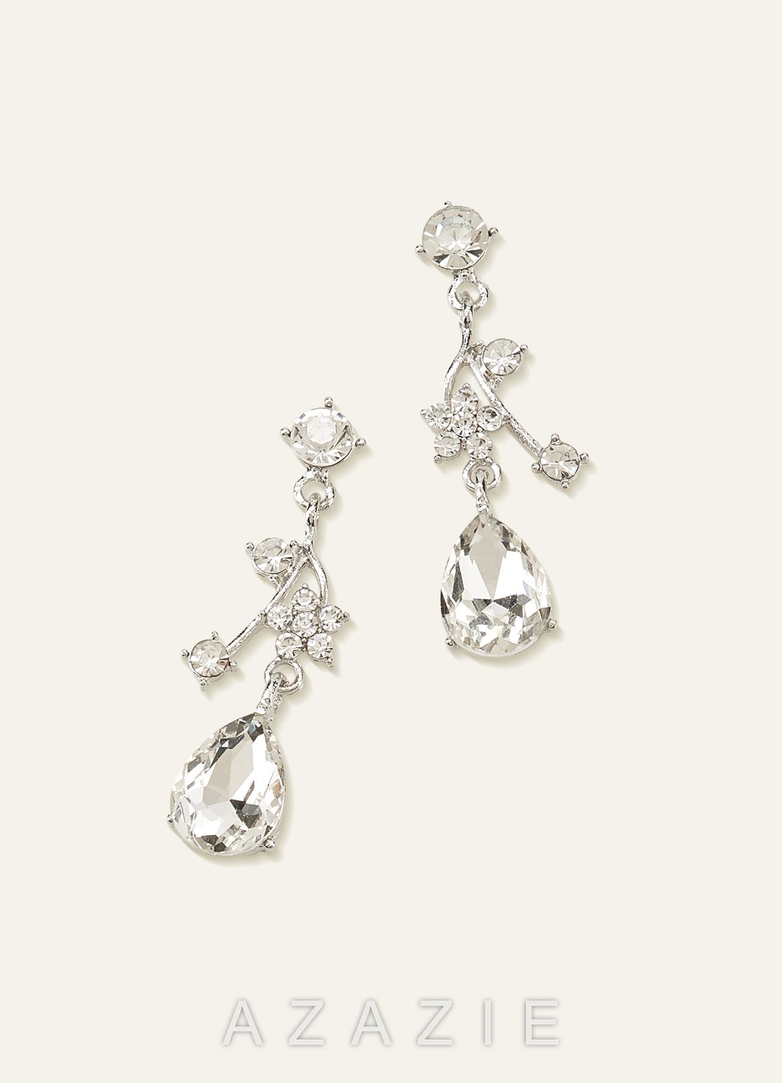 Crystal Rhinestone Necklace and Earrings Set