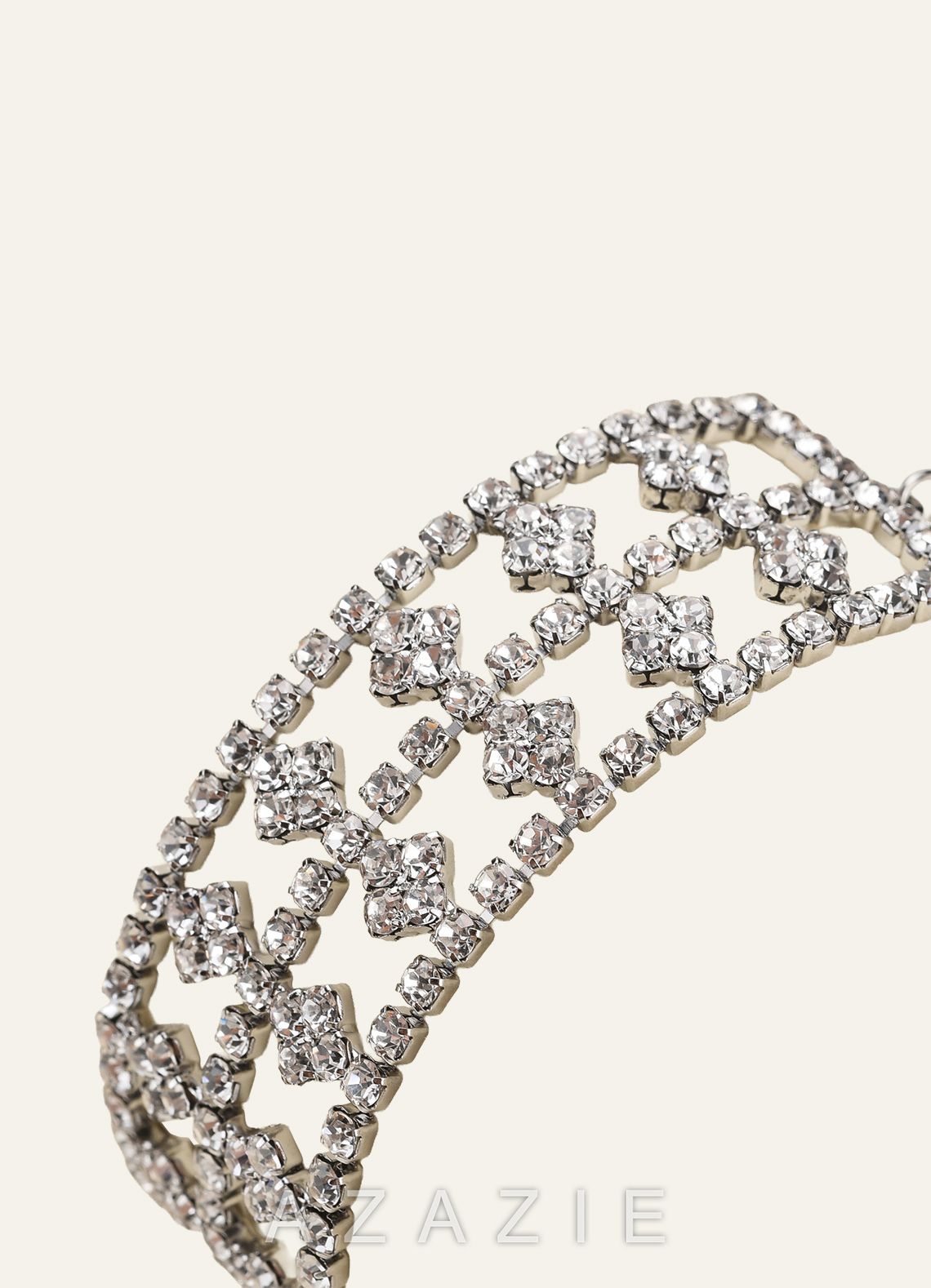 Rhinestone Lattice Bracelet  silver