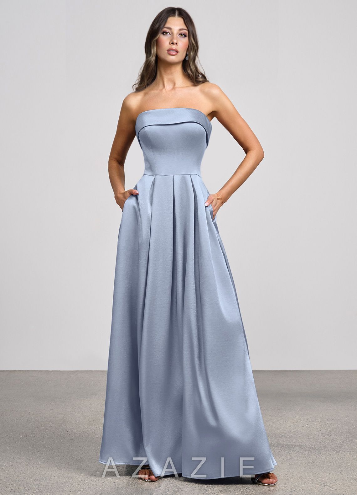 Isolde {color} Luminous Satin Maxi Dress
