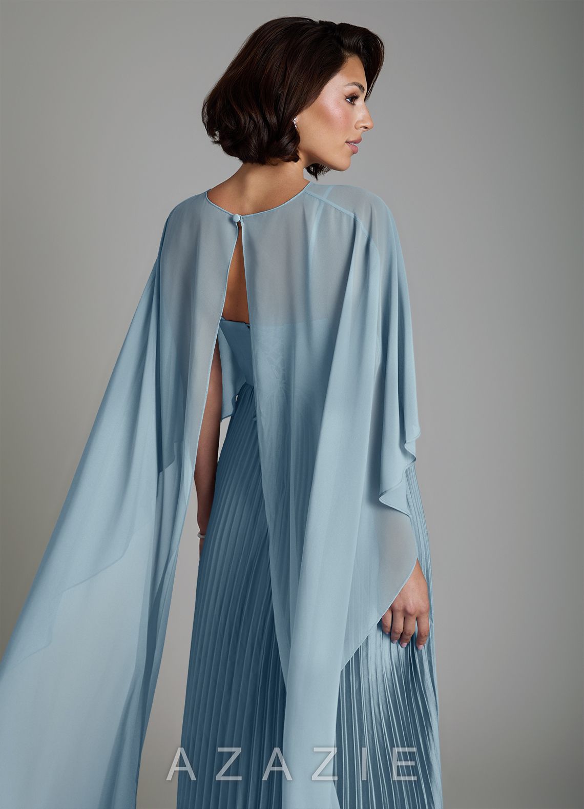 Azazie Micah Dusty Blue A-Line Corset Stretch Satin Convertible Dress dusty_blue