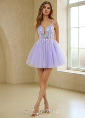 Glissea Purple Mini Dress