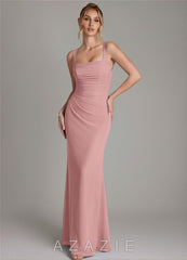 Azazie Agustina Dusty Rose Mermaid Corset Chiffon Dress dusty_rose