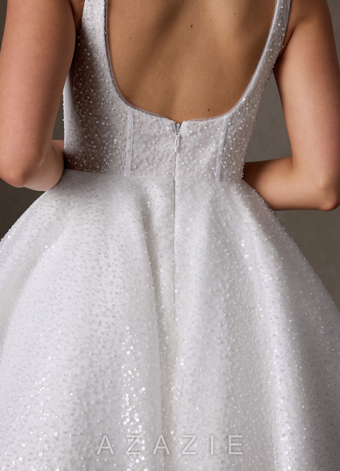 Azazie Avita Diamond White A-Line with Pockets Beading Dress diamond_white