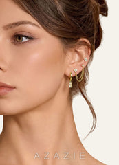 14K Gold Plated Birthstone Huggies  april