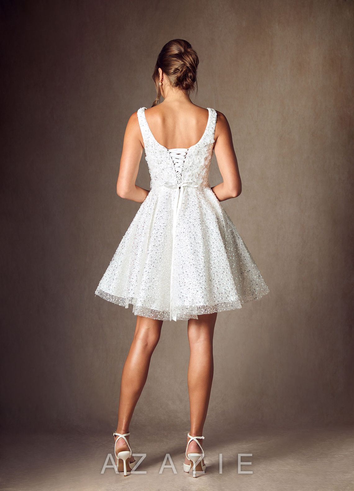 Azazie Kristi Diamond White A-Line with Pockets Beading Dress diamond_white