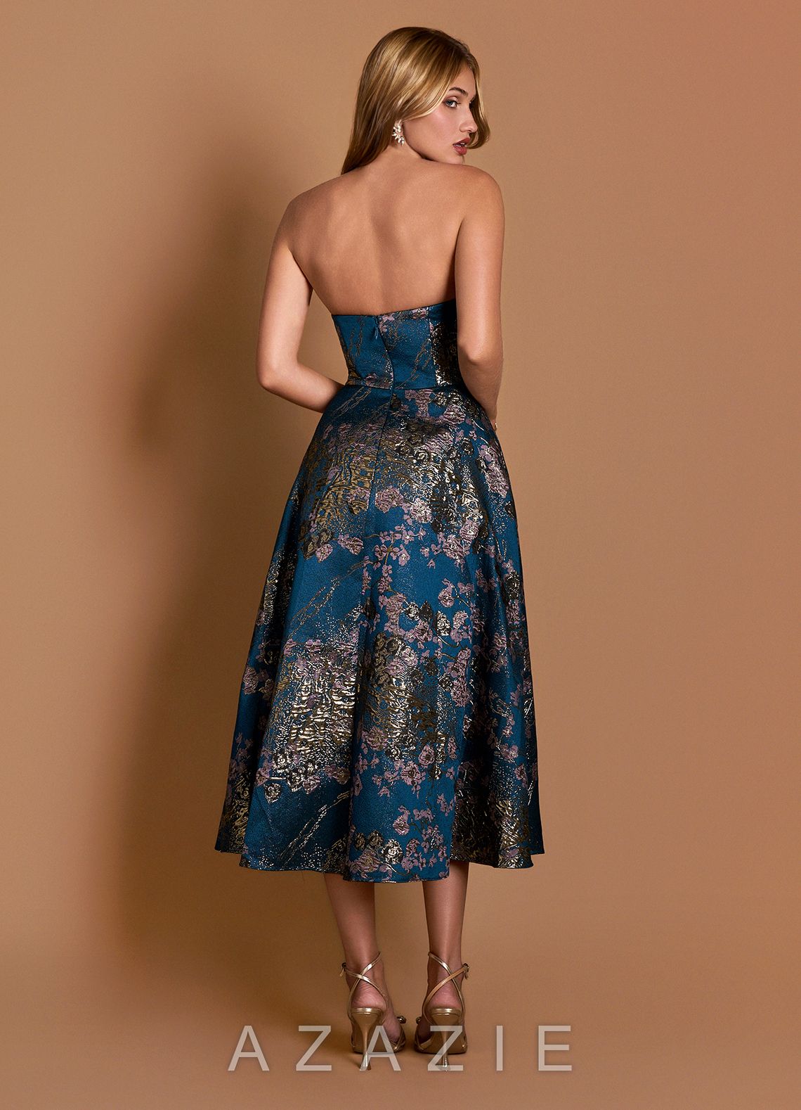 Marlie {color} Midi Dress  sp_teal_floral_#tf134963