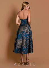 Marlie {color} Midi Dress  sp_teal_floral_#tf134963
