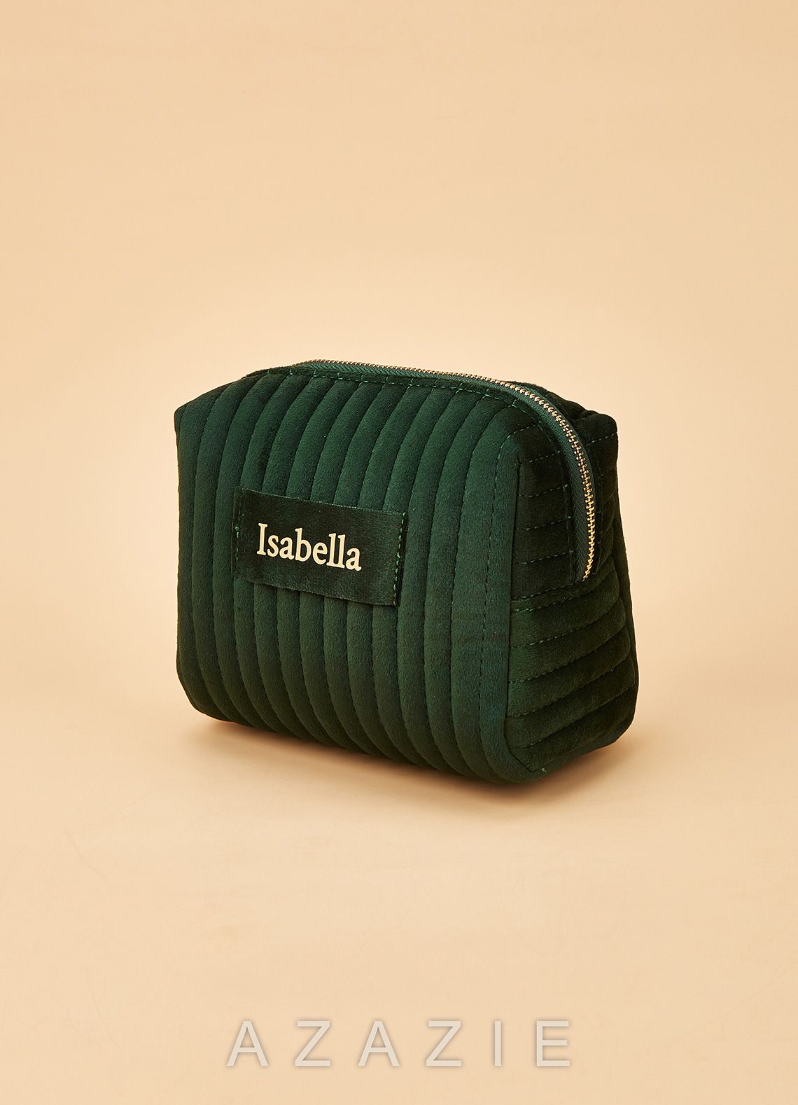 Personalized Name Makeup Bag  dark_green