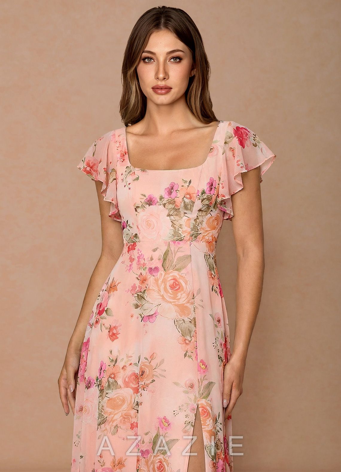 Talia {color} Midi Dress  sp_abstract_bouquet_floral_#111401