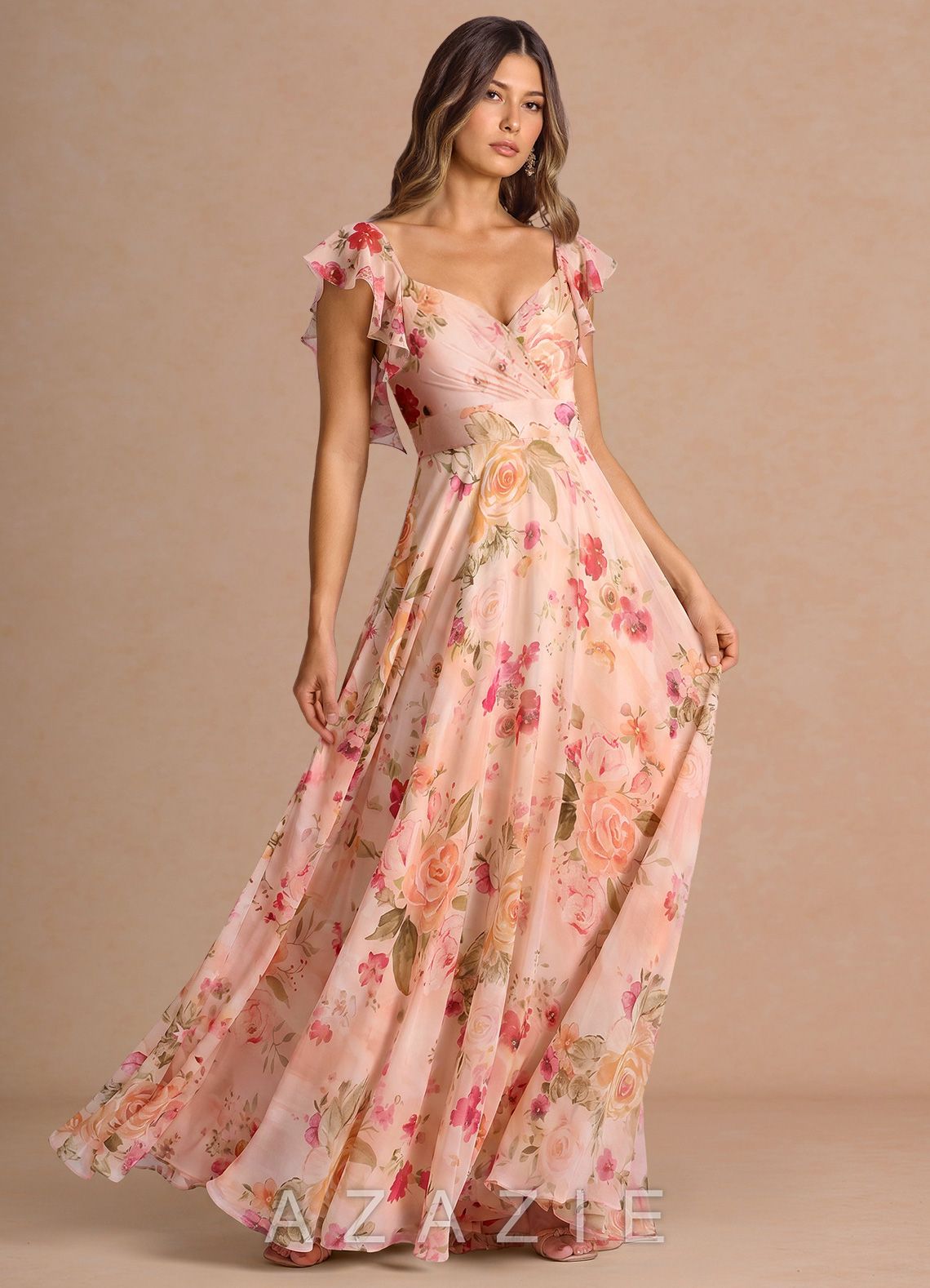 Leilani {color} Maxi Dress  sp_abstract_bouquet_floral_#111401