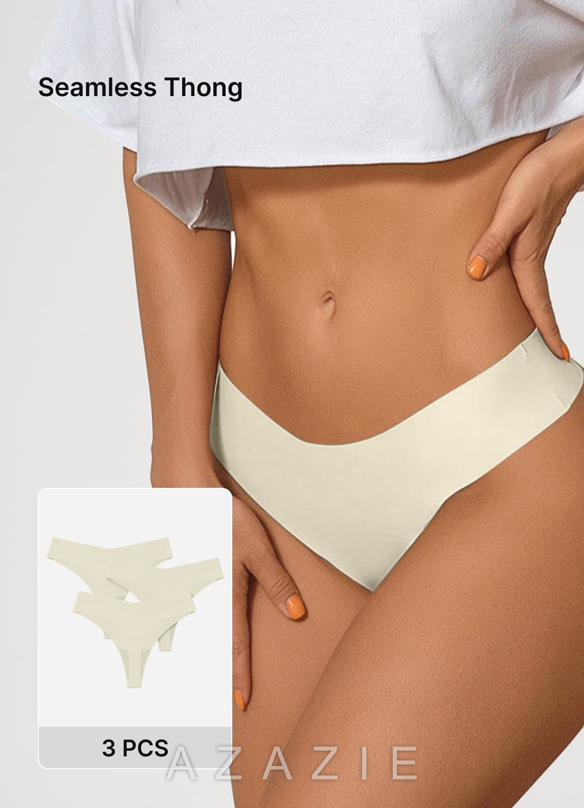 Low Rise Barely-There Seamless Thongs （3pics）