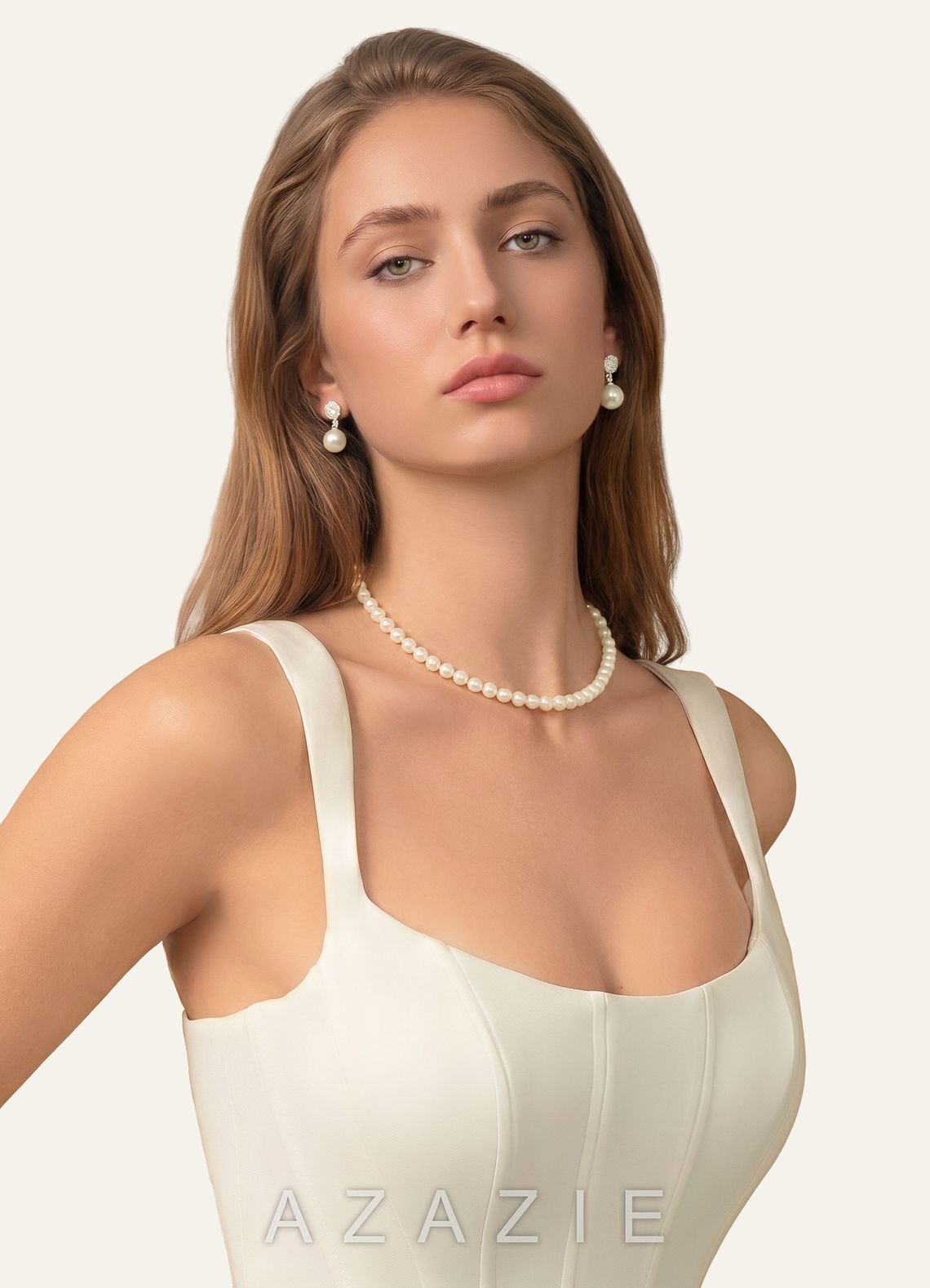 CZ Pearl Drop Earrings