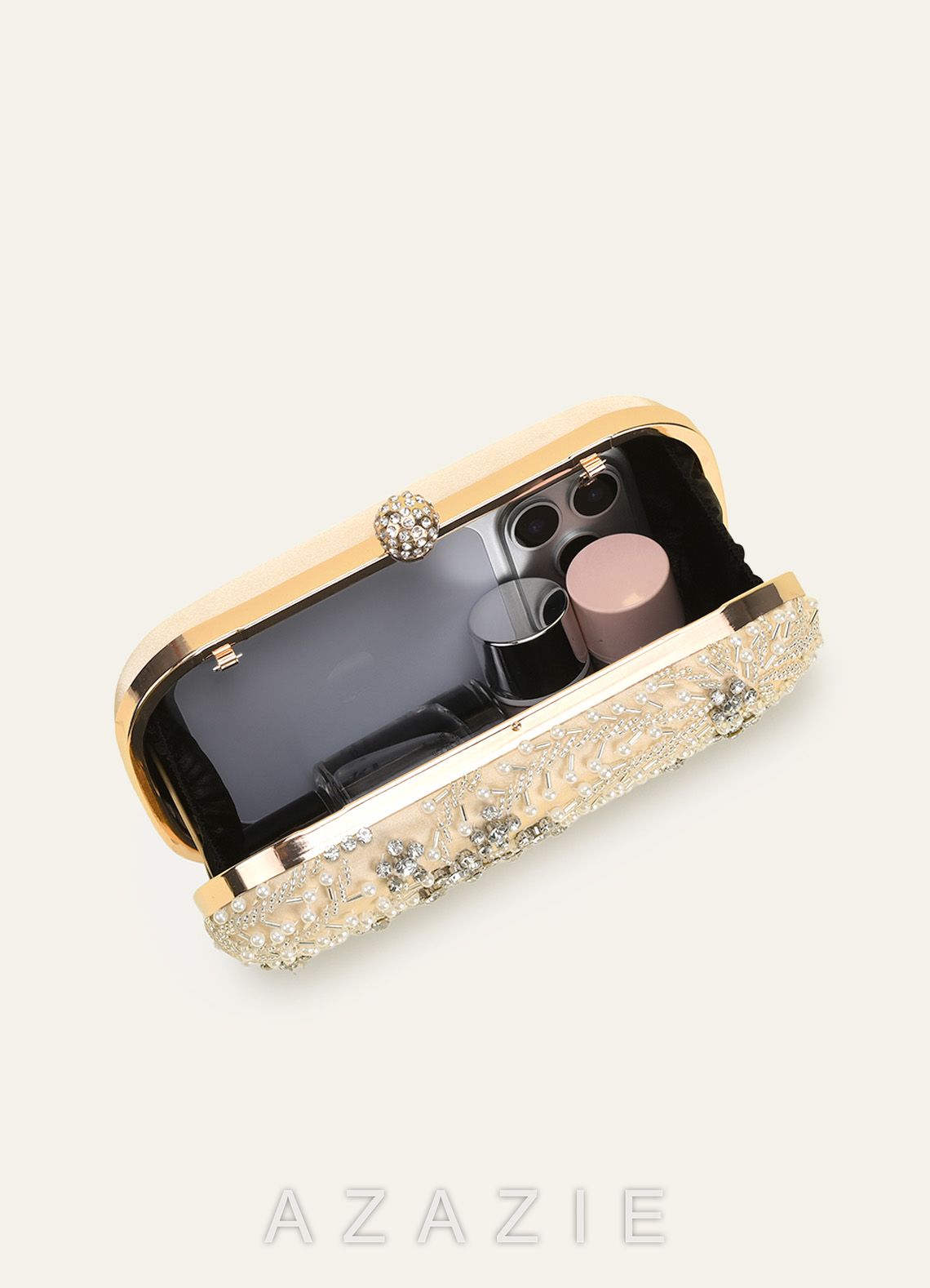 Pearl & Crystal Beaded Clutch Bag