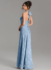 Azazie Nia Powder Blue A-Line Corset Floral Burnout Dress powder_blue