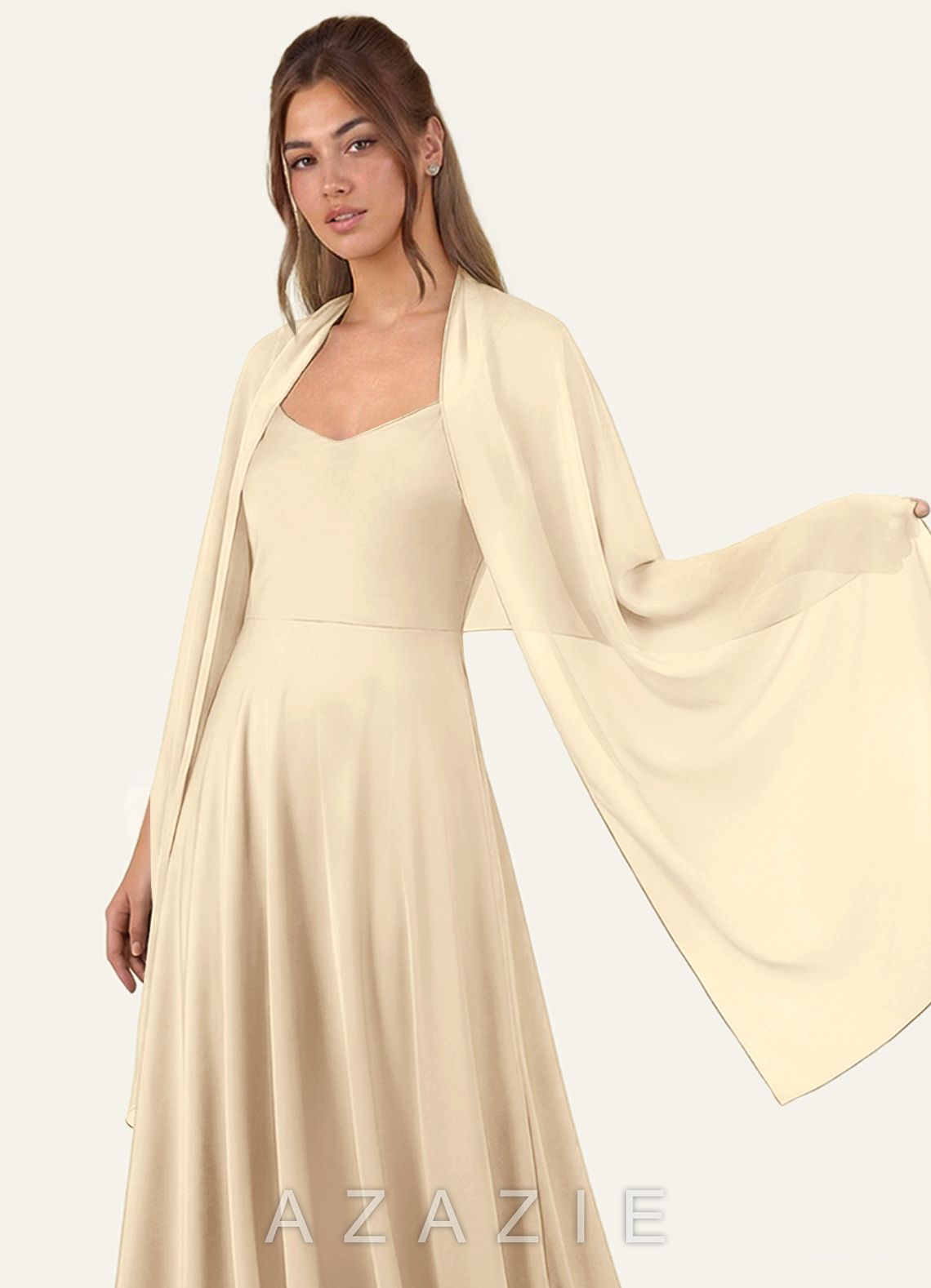 Azazie Matching Color Aleena Chiffon Shawl
