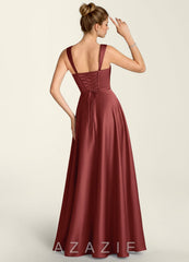 Margot Burnt Umber Satin Corset A-line Dress