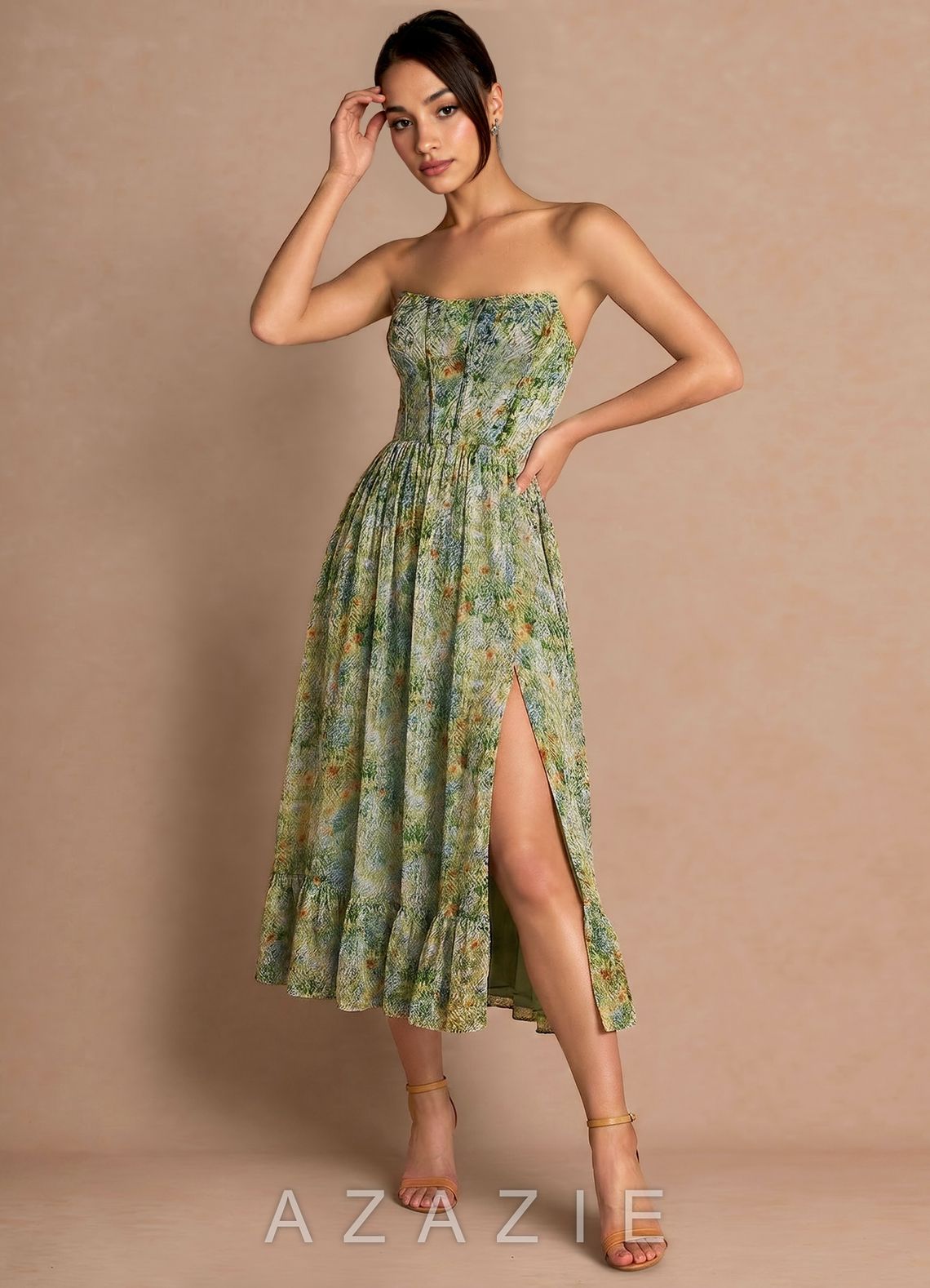 Portia {color} Midi Dress  sp_green_floral_#gf134901
