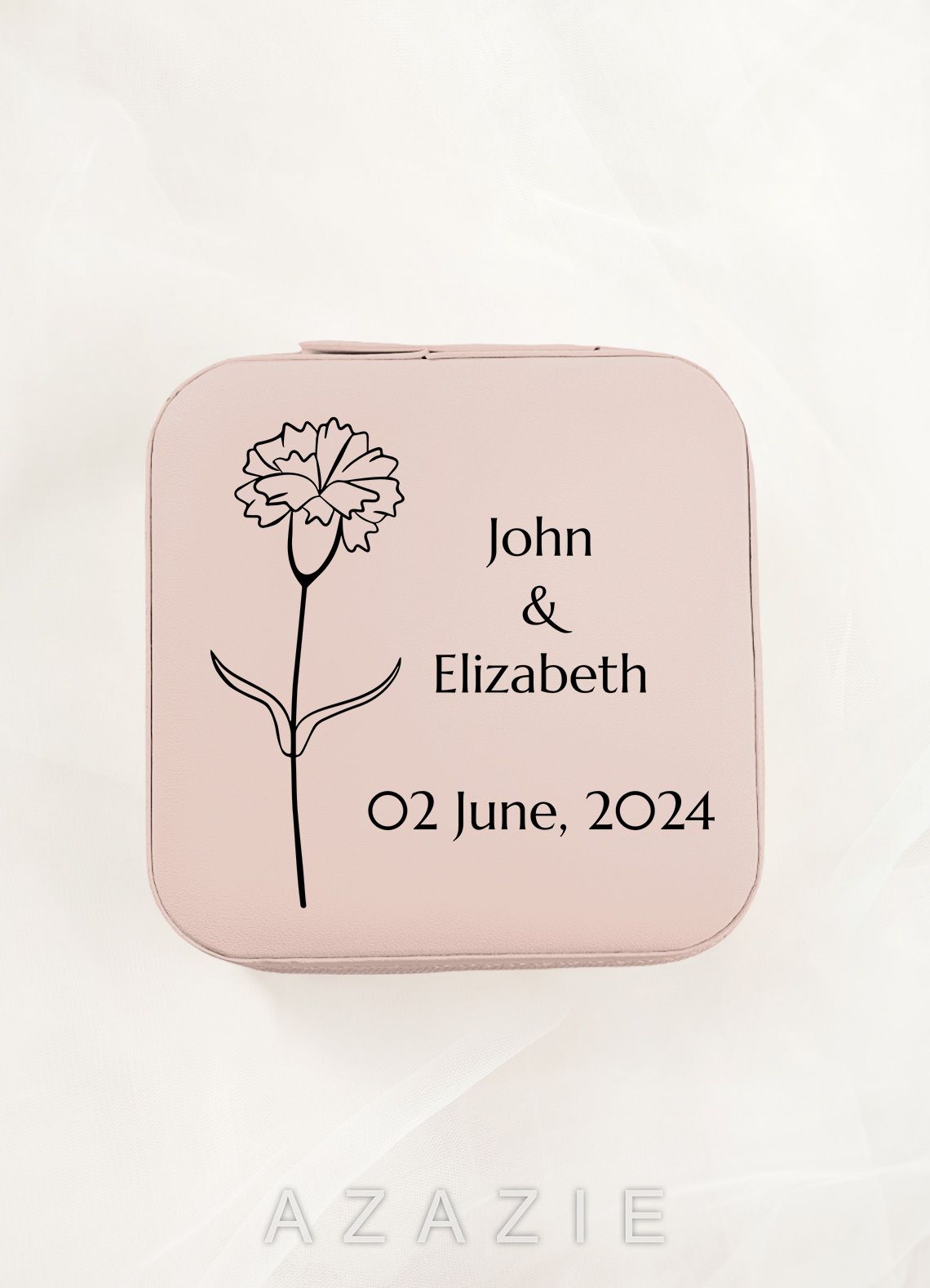 Personalized Jewelry Case  blushing_pink