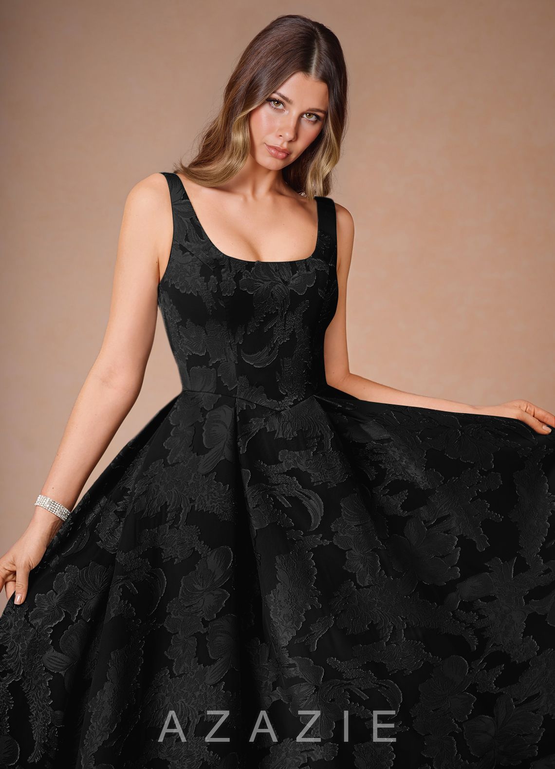 Alba {color} Pleated Midi Dress  sp_black_#b124361