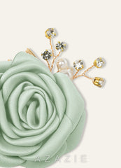 Matching Color Matte Satin Rose Hairpin Set