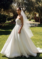 Double Layer Lace Applique Tulle Waltz Veil