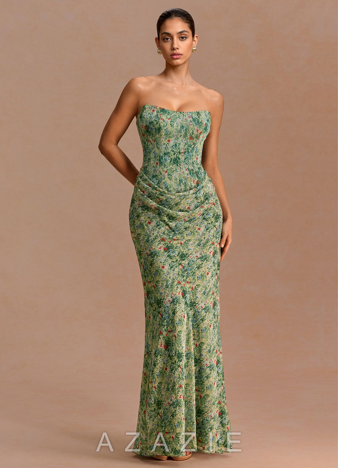 Cosima {color} Maxi Dress  sp_green_floral_#gf134901