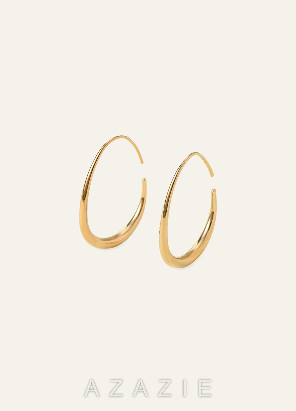 Sculpted Teardrop Hoop Earrings