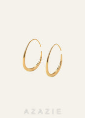 Sculpted Teardrop Hoop Earrings