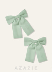Girls Chiffon Bow Hair Clip (Pack of 2)
