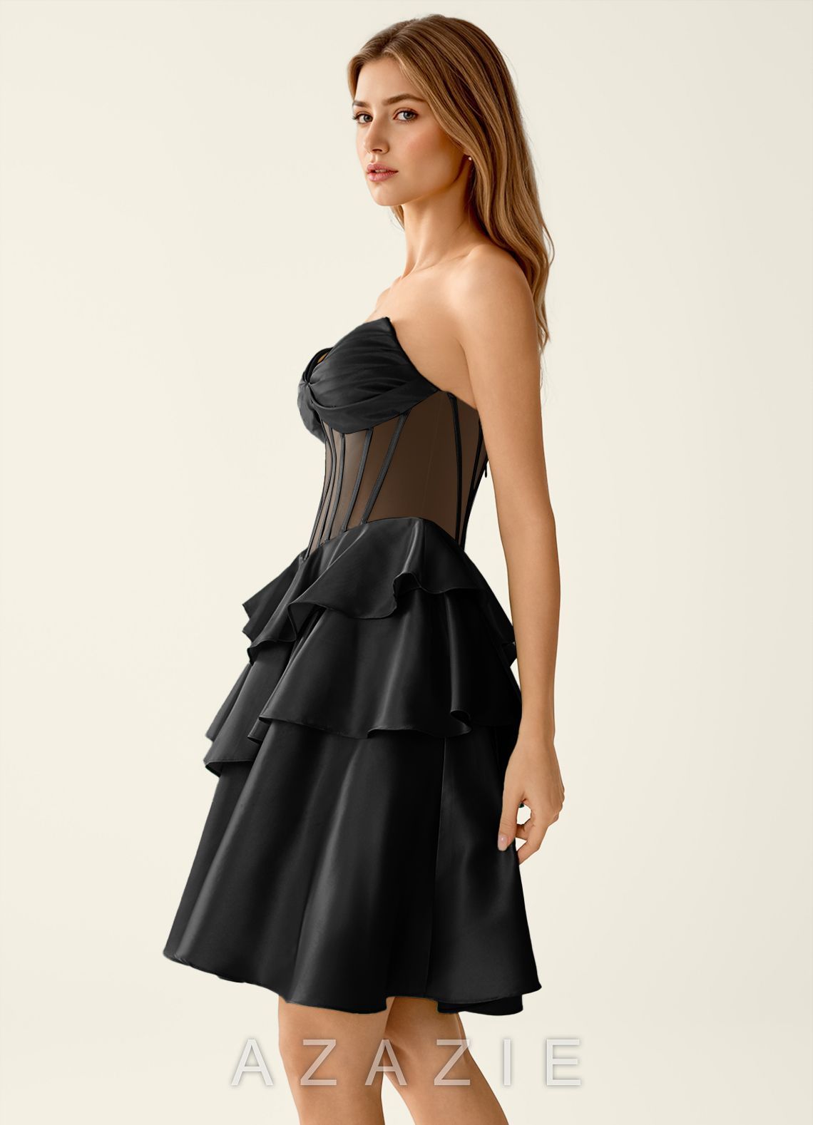 Aurisse Black Mini Dress