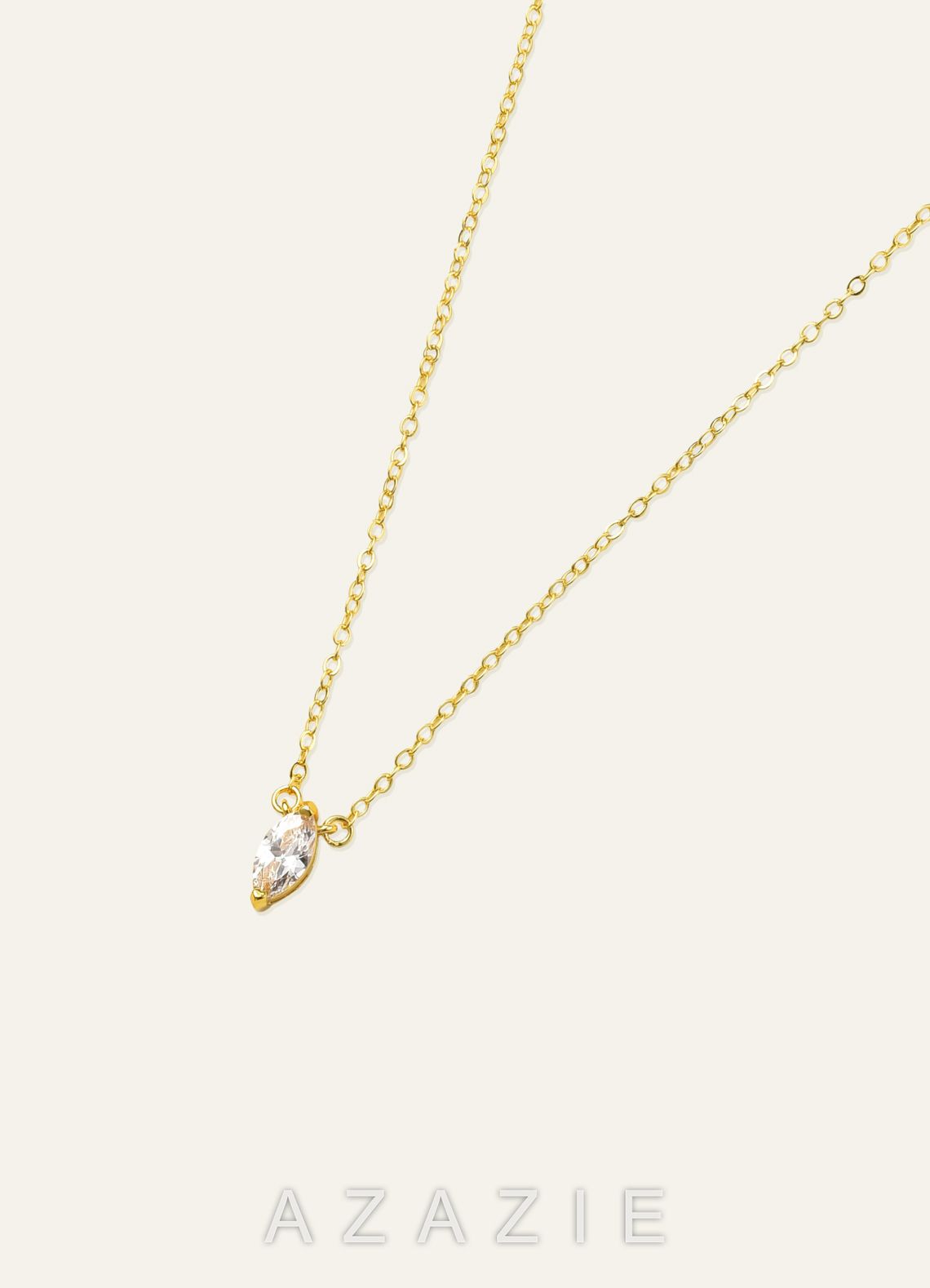 Marquise Zirconia Pendant Necklace