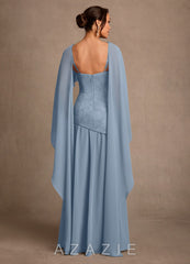 Azazie Flossie Dusty Blue A-Line Pleated Chiffon Dress dusty_blue