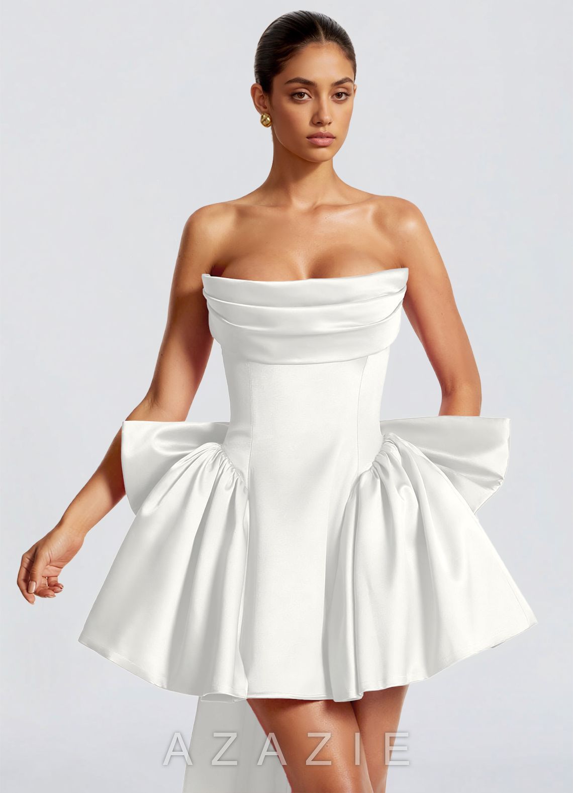 Hebe {color} Mini Dress  white_#wt134112