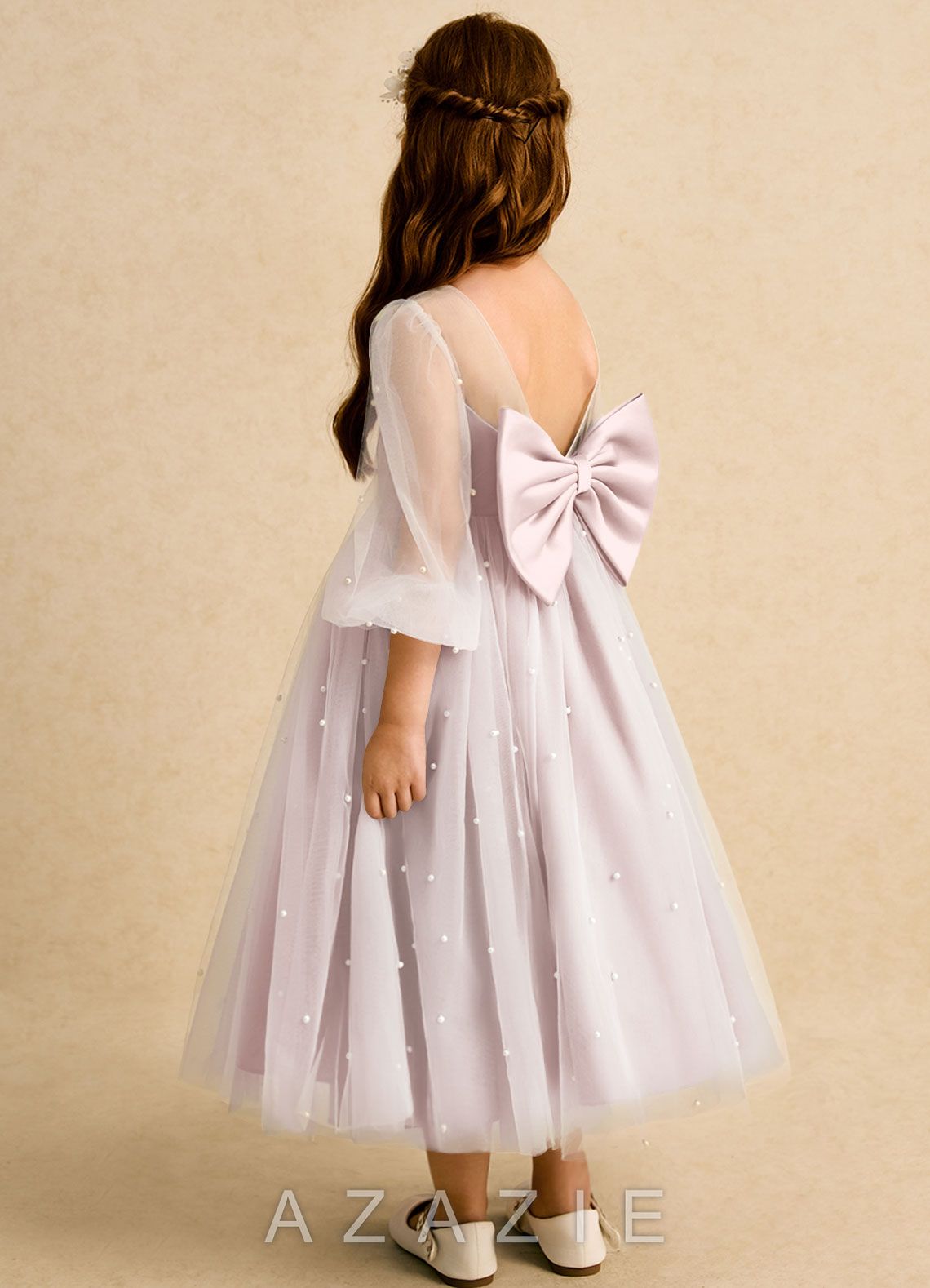 Azazie Trudy Blushing Pink Ball-Gown Sweetheart Neckline Tulle Dress blushing_pink