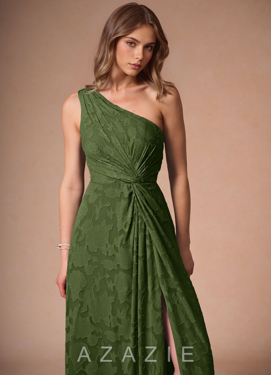 Hermosa {color} One Shoulder Maxi Dress  sp_olive_#111401