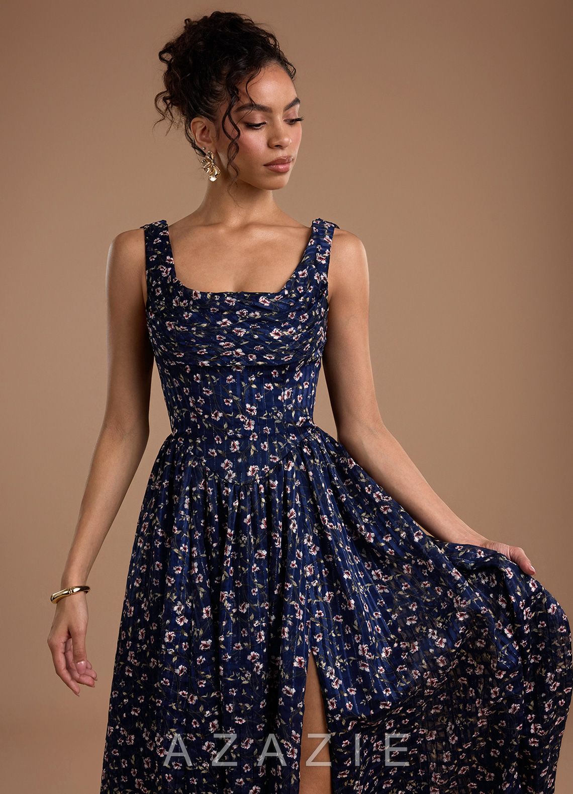 Noellia {color} Maxi Dress  sp_floral_gingham_#fg134370