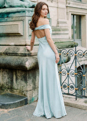 Gwendonme Mist Off-the-Shoulder Satin Crystal Linen Summer Dress  sp_mist_#111401