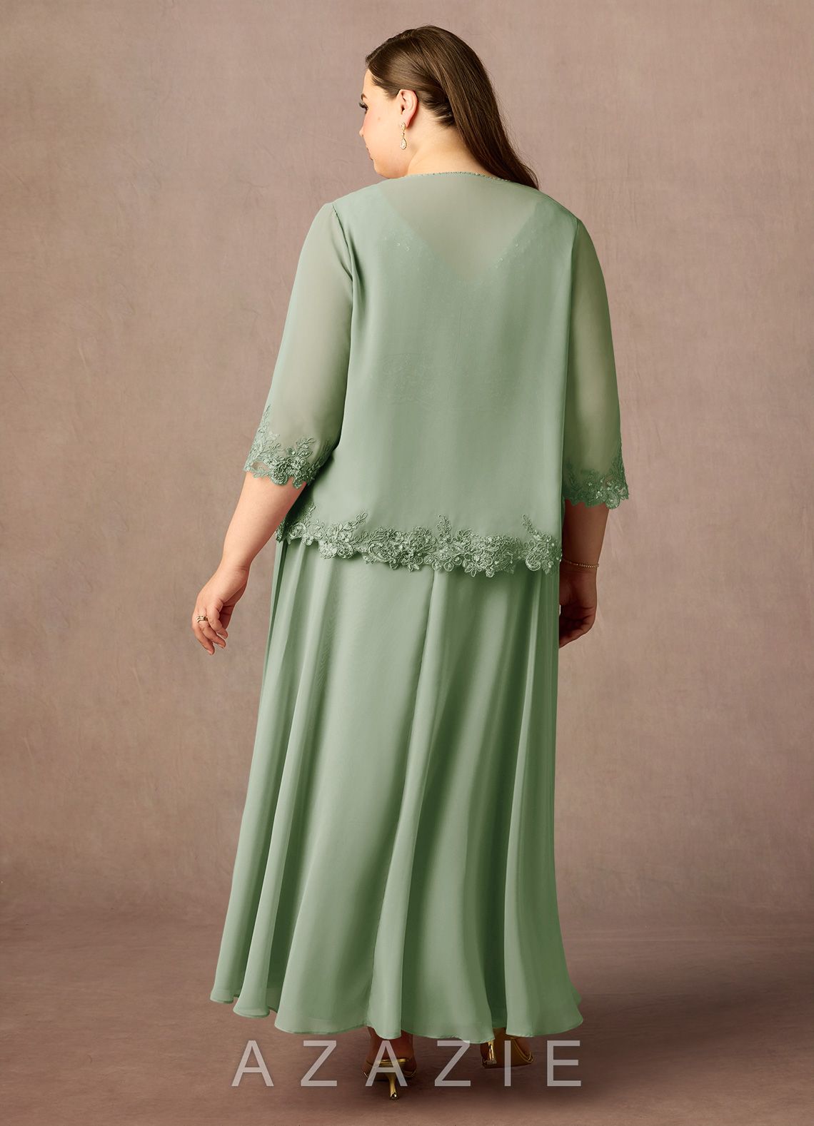 Azazie Devana Dusty Sage A-Line Sequins Chiffon Dress dusty_sage