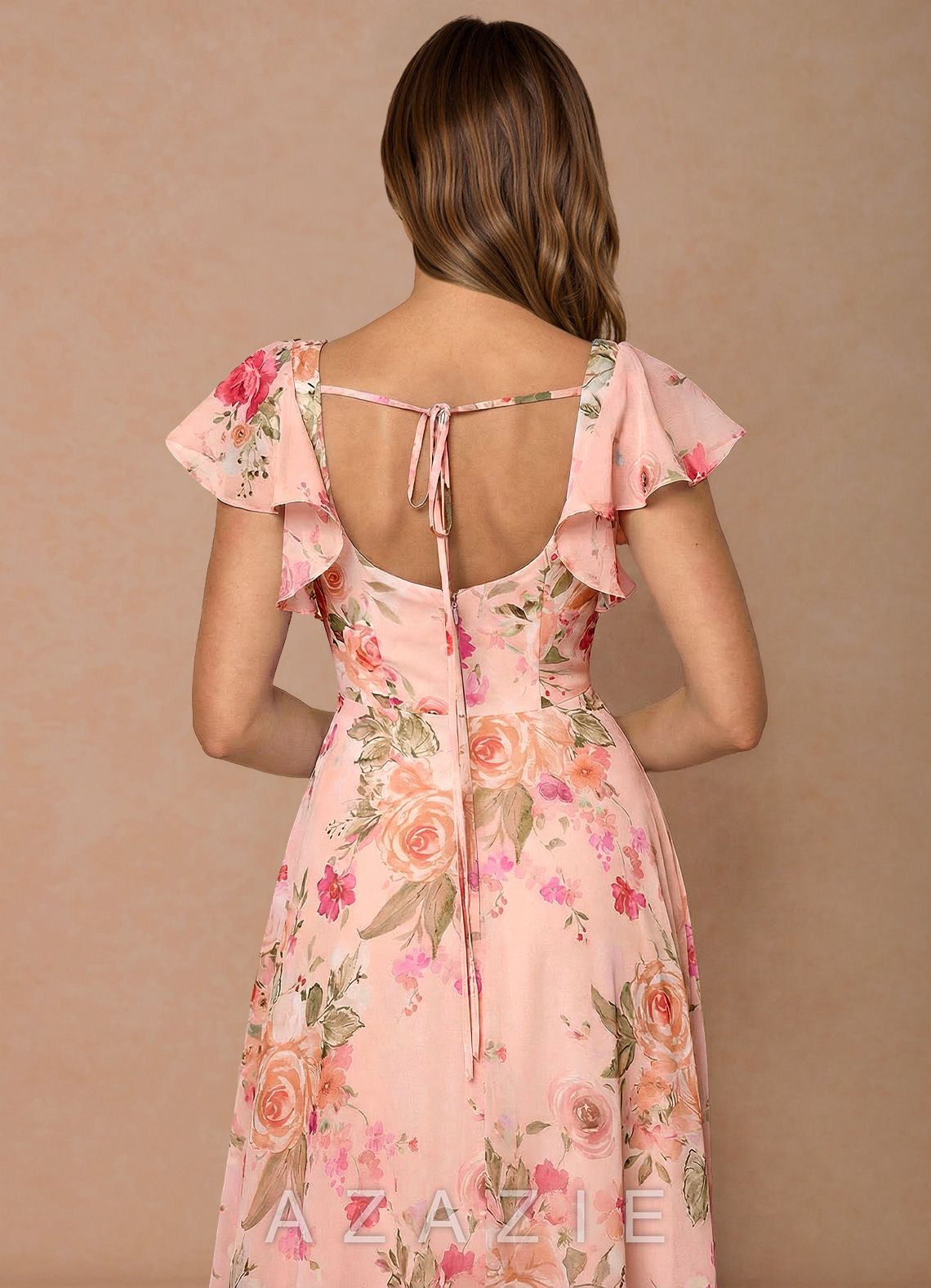 Talia {color} Midi Dress  sp_abstract_bouquet_floral_#111401
