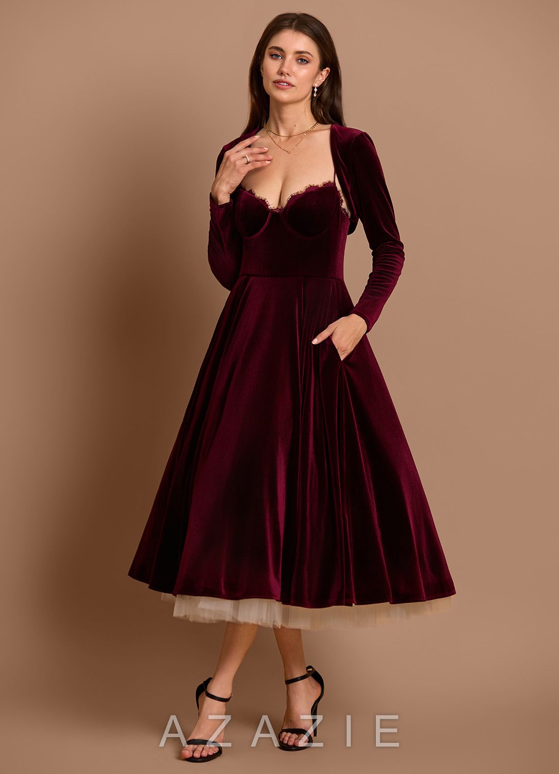Gracyn {color} Two Piece Dress  wine_#wn134182